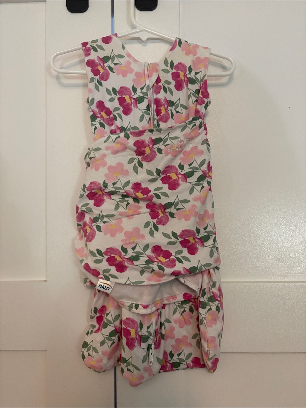 Halo Pink and Green Floral Baby Sleep Sack